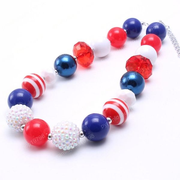 usa national day kid chunky necklace american navy+red color bubblegum bead chunky necklace children jewelry for toddler girls, Red;brown
usa national day kid chunky necklace american navy+red color bubblegum bead chunky necklace children jewelry for toddler girls, Red;brown