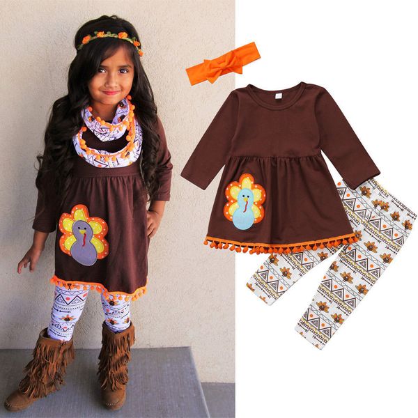 new baby girls thanks giving day outfit girls 3 pieces set dress + pant + headband kids clothing sets, White
new baby girls thanks giving day outfit girls 3 pieces set dress + pant + headband kids clothing sets, White