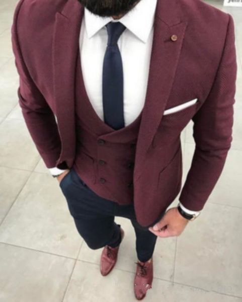 new design one button burgundy groom tuxedos groomsmen peak lapel man suits mens wedding blazer suits (jacket+pants+vest+tie) 1059, Black;gray
new design one button burgundy groom tuxedos groomsmen peak lapel man suits mens wedding blazer suits (jacket+pants+vest+tie) 1059, Black;gray
