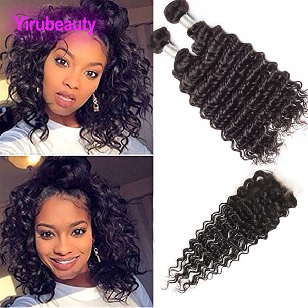 malaysian virgin human hair 2 bundles with 4x4 lace closure 3 pieces/lot deep wave curly 8-28inch natural color deep wave, Black;brown
malaysian virgin human hair 2 bundles with 4x4 lace closure 3 pieces/lot deep wave curly 8-28inch natural color deep wave, Black;brown