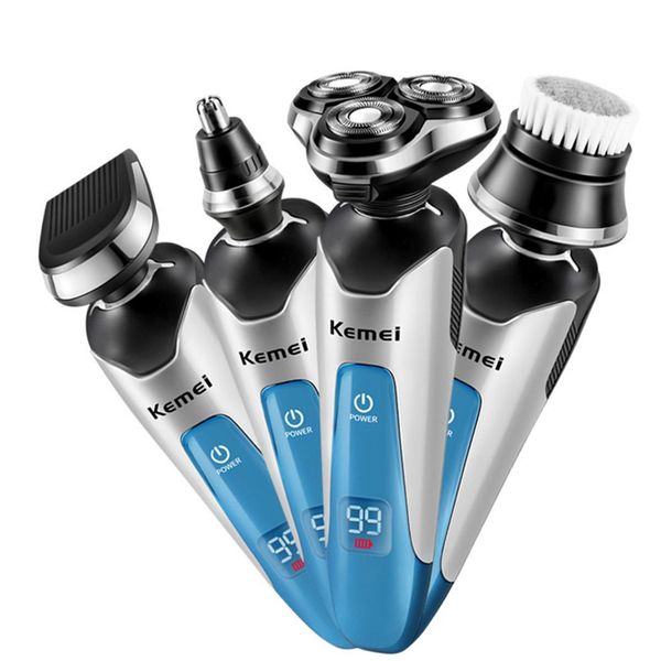 men washable rechargeable electric shaver daily cleaning electric shaving beard machine razor 4 in 1 floating blades blue gray
men washable rechargeable electric shaver daily cleaning electric shaving beard machine razor 4 in 1 floating blades blue gray