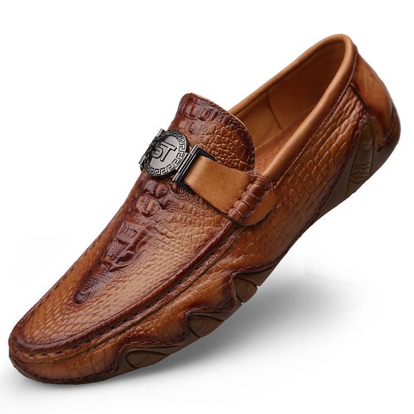 nice fashion genuine leather men shoes casual flat men shoes crocodile grain lazy flats driving anti slippery flats, Black
nice fashion genuine leather men shoes casual flat men shoes crocodile grain lazy flats driving anti slippery flats, Black