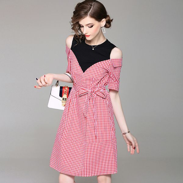 european designer 2018 runway summer new women's fashion striped strapless waist dress vest lady elegant blue pink formal dress, Black;gray 
european designer 2018 runway summer new women's fashion striped strapless waist dress vest lady elegant blue pink formal dress, Black;gray