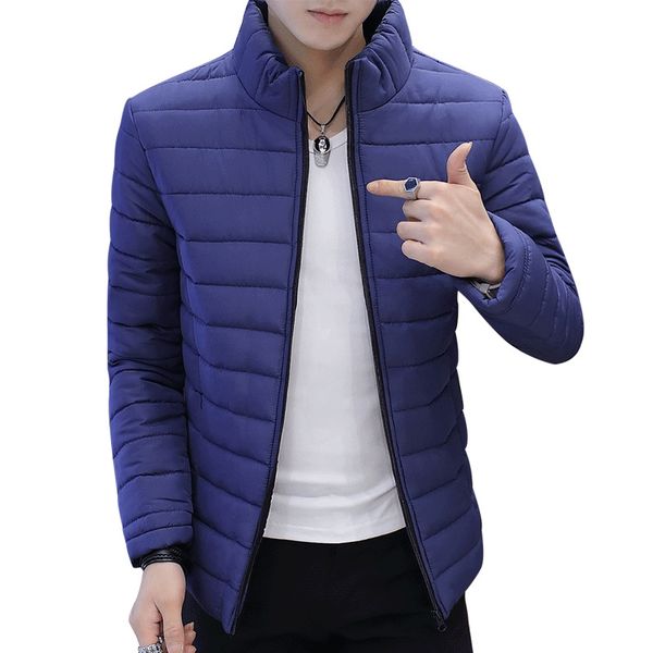men's down & parkas mens cotton jacket brand clothing male fashion outwear solid slim stand collar warm, Black
men's down & parkas mens cotton jacket brand clothing male fashion outwear solid slim stand collar warm, Black