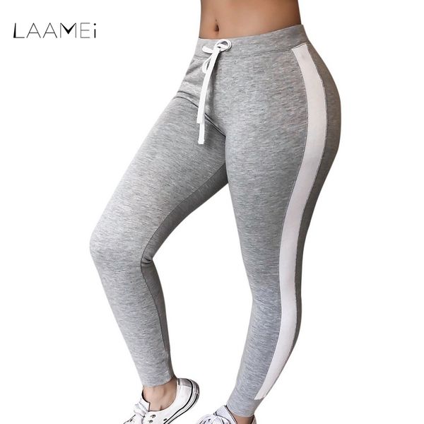 laamei high waist pants trouser women drawstring waist skinny pants grey ribbed knit striped sideseam sweatpants fitness legging, Black
laamei high waist pants trouser women drawstring waist skinny pants grey ribbed knit striped sideseam sweatpants fitness legging, Black