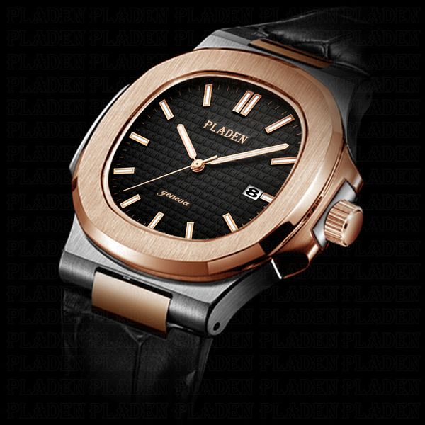 pladen expensive watches mens 2019 vaccum rose gold plating men's quartz watch leather band geneva watches for men's gift #p1019, Slivery;brown
pladen expensive watches mens 2019 vaccum rose gold plating men's quartz watch leather band geneva watches for men's gift #p1019, Slivery;brown