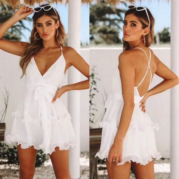 chiffon mini-dress woman v lead reveal back sleveless spaghetti strap beach holiday white dress summer party vestido
chiffon mini-dress woman v lead reveal back sleveless spaghetti strap beach holiday white dress summer party vestido