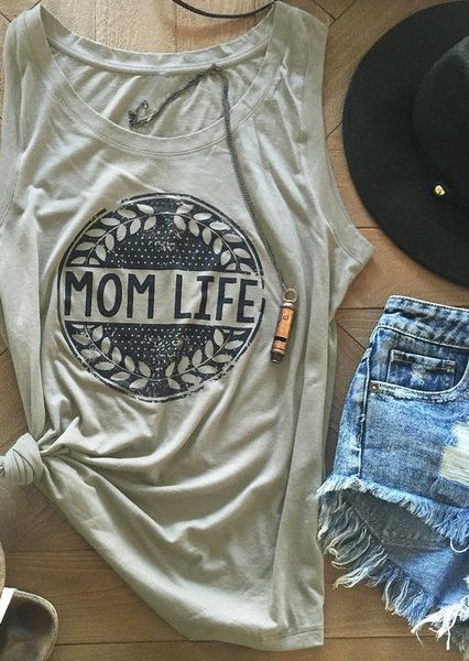 tank women summer sleeveless fashion mom life olive branches print tank femme casual o-neck light grey ladies tee, White
tank women summer sleeveless fashion mom life olive branches print tank femme casual o-neck light grey ladies tee, White