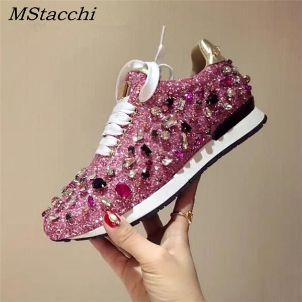 mstacchi new luxury rhinestones sneakers lace up flat shoes woman bling mixed color crystal paillette cozy women casual shoes y190704, Black
mstacchi new luxury rhinestones sneakers lace up flat shoes woman bling mixed color crystal paillette cozy women casual shoes y190704, Black