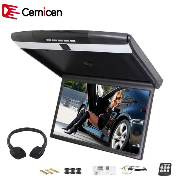 cemicen 17.3 inch car roof flip down mount monitor support hd 1080p ir/fm transmitter usb sd hdmi built-in speaker/microphone
cemicen 17.3 inch car roof flip down mount monitor support hd 1080p ir/fm transmitter usb sd hdmi built-in speaker/microphone