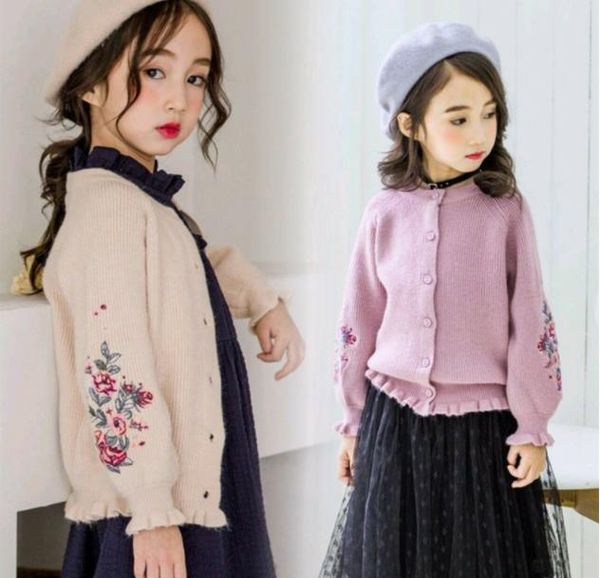 new children's long-sleeved spring sweaters, girl's embroidered flower sweater fashion clothing, Blue
new children's long-sleeved spring sweaters, girl's embroidered flower sweater fashion clothing, Blue