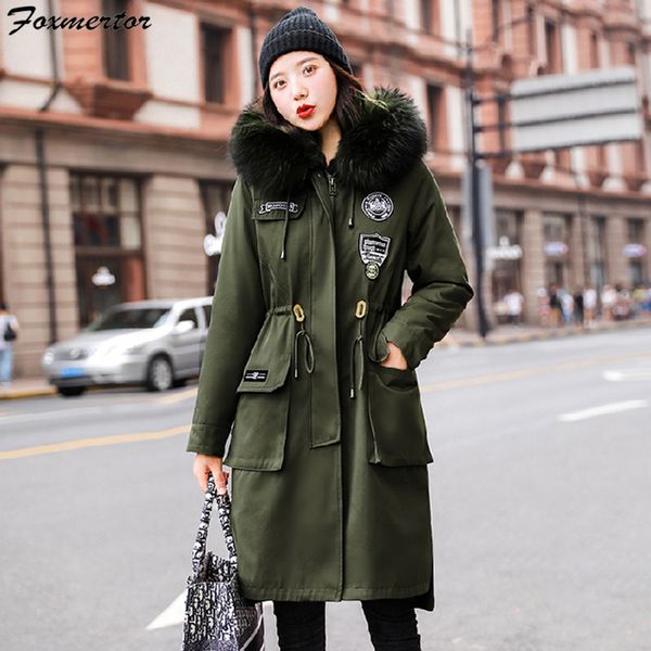 2019 winter jacket women outwear park fur collar hooded parka long coats cotton padded coat female warm thicken jaqueta feminina, Tan;black
2019 winter jacket women outwear park fur collar hooded parka long coats cotton padded coat female warm thicken jaqueta feminina, Tan;black