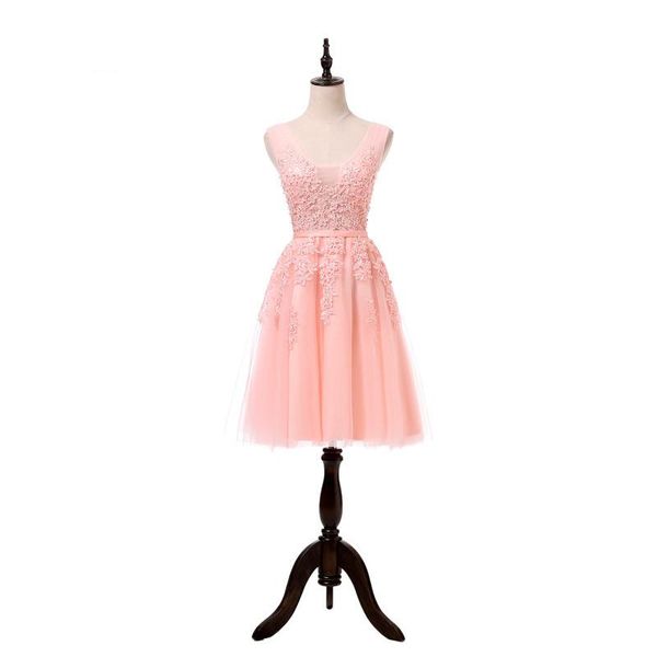 cocktail party dresses short vestido de festa mini appliques dress v-neck beading pearls, White;pink
cocktail party dresses short vestido de festa mini appliques dress v-neck beading pearls, White;pink