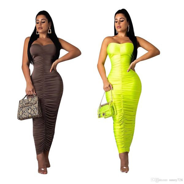 latest elegant solid pleats sheath women party dress strapless zipper backless sleeveless bodycon dress ankle length summer 2019, White;black
latest elegant solid pleats sheath women party dress strapless zipper backless sleeveless bodycon dress ankle length summer 2019, White;black
