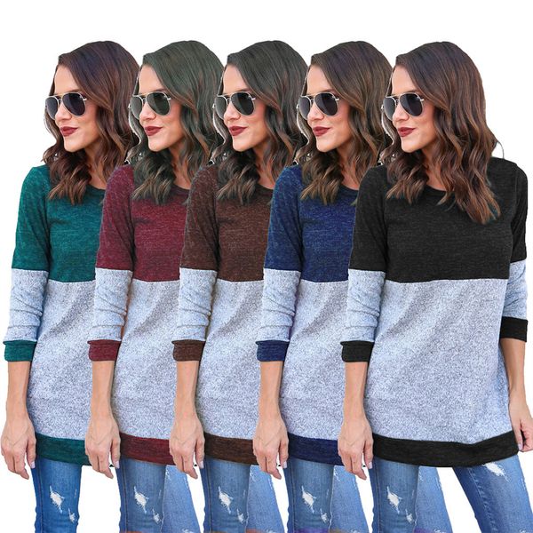 2018 autumn winter women knitted high stretch sweater female o-neck casual pullover women stitching shirt fashion sweater shirt, White
2018 autumn winter women knitted high stretch sweater female o-neck casual pullover women stitching shirt fashion sweater shirt, White