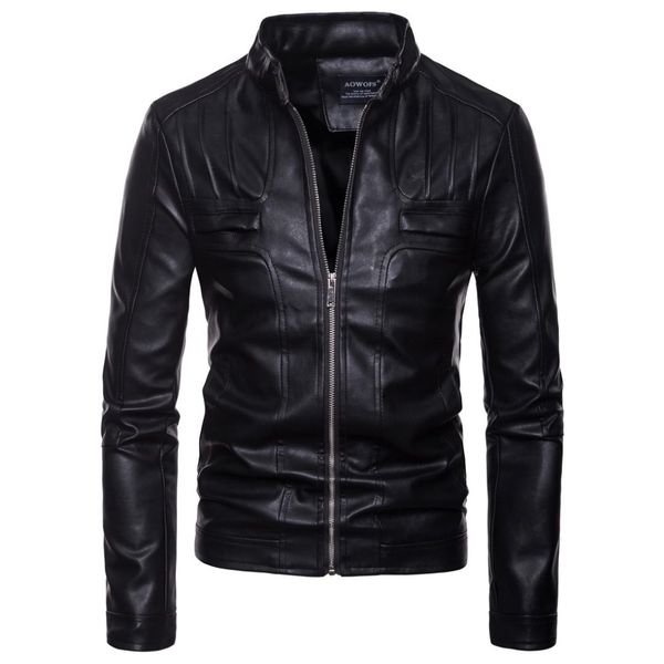 men's dropshipping high-grade leather jackets fashion motorcycle biker coat men outerwear male jacket mens brand clothes, Black
men's dropshipping high-grade leather jackets fashion motorcycle biker coat men outerwear male jacket mens brand clothes, Black
