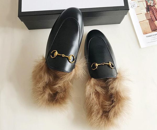 new mules princetown fashion women fur slippers mules flats genuine leather designer fashion metal chain ladies casual shoes us 4-9, Black
new mules princetown fashion women fur slippers mules flats genuine leather designer fashion metal chain ladies casual shoes us 4-9, Black