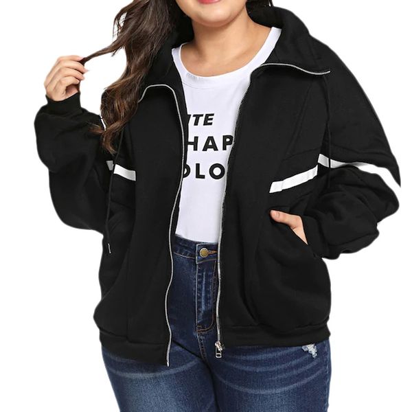 women's windbreaker jacket plus size harajuku zipper pockets clothes bomber jacket winter coat casual women's hooded jackets, Black;brown
women's windbreaker jacket plus size harajuku zipper pockets clothes bomber jacket winter coat casual women's hooded jackets, Black;brown
