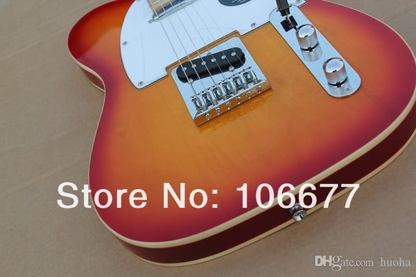 quality telecaster custom cherry red burst body maple fretboard electric guitar white guard board
quality telecaster custom cherry red burst body maple fretboard electric guitar white guard board