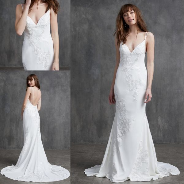 2020 mermaid wedding dresses v neck appliqued sleeveless bridal gown backless ruffle sweep train custom made satin vestidos de novia, White
2020 mermaid wedding dresses v neck appliqued sleeveless bridal gown backless ruffle sweep train custom made satin vestidos de novia, White