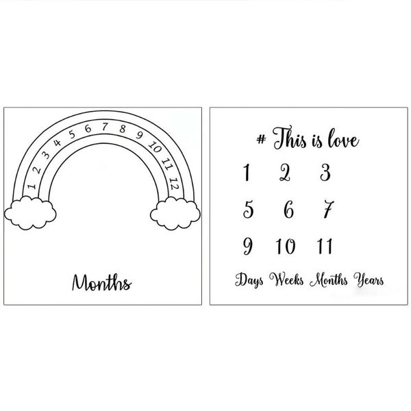 Newborn Baby Monthly Milestone Blanket Pgraphy Background Props Baby Birthday Picture Pshoot Supplies