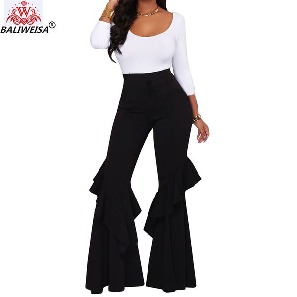 baliweisa fashion work wide leg long pants ladies elegant solid color flare pants women casual loose zipper high waist, Black;white
baliweisa fashion work wide leg long pants ladies elegant solid color flare pants women casual loose zipper high waist, Black;white
