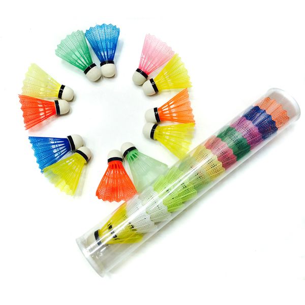 12pcs/pack Colorful Badminton Foamed Plastic Shuttlecock Outdoor Sports Badminton Accessories Balls Multi-color Badmintons