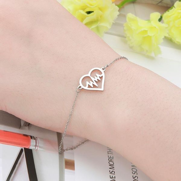 skyrim heart electrocardiogram charm bracelet women femme simple chain bracelets bangle love pulseira jewelry gifts for lovers, Golden;silver
skyrim heart electrocardiogram charm bracelet women femme simple chain bracelets bangle love pulseira jewelry gifts for lovers, Golden;silver