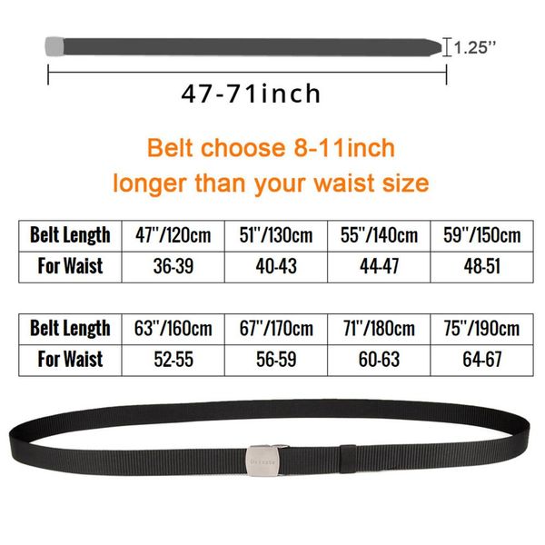 drizzte real 120-180cm plus size long men's black nylon belt military tactical metal buckle belt 3.1cm width fit most pant loops, Black;brown
drizzte real 120-180cm plus size long men's black nylon belt military tactical metal buckle belt 3.1cm width fit most pant loops, Black;brown