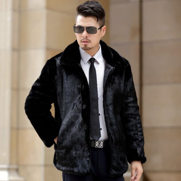furry plus size mens leather jacket 2020 winter imitation furry outerwear zipper faux fur coat with hood xl751, Black
furry plus size mens leather jacket 2020 winter imitation furry outerwear zipper faux fur coat with hood xl751, Black