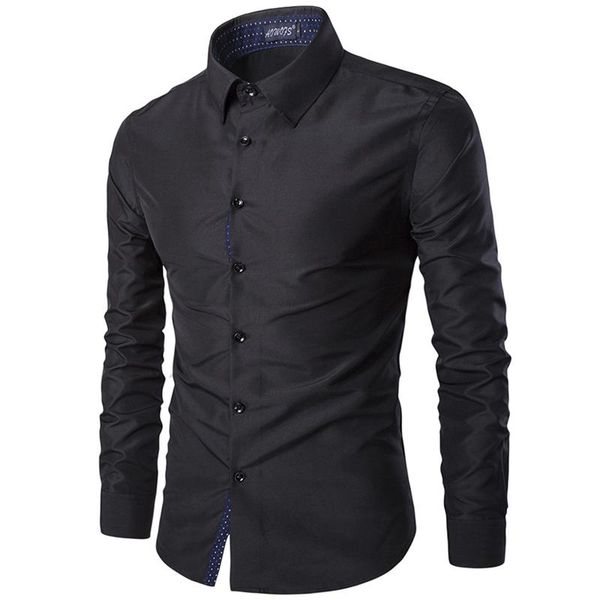 male shirt 2019 autumn long sleeve men shirt casual fitness pure color navy turn-down collar chemise homme xxxl youth teens, White;black
male shirt 2019 autumn long sleeve men shirt casual fitness pure color navy turn-down collar chemise homme xxxl youth teens, White;black