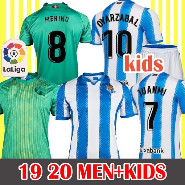 MEN+KIDS 19 20 Real Sociedad home soccer jersey 2019 2020 away camisetas Oyarzabal Juanmi Willian J. Zubeldia Illarra football shirts