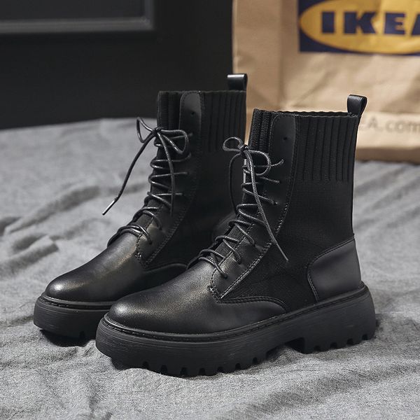 2019 new boots women's boots, fashionable casual thick bottom ladies boots motorcycle boots, british winter women, Black
2019 new boots women's boots, fashionable casual thick bottom ladies boots motorcycle boots, british winter women, Black