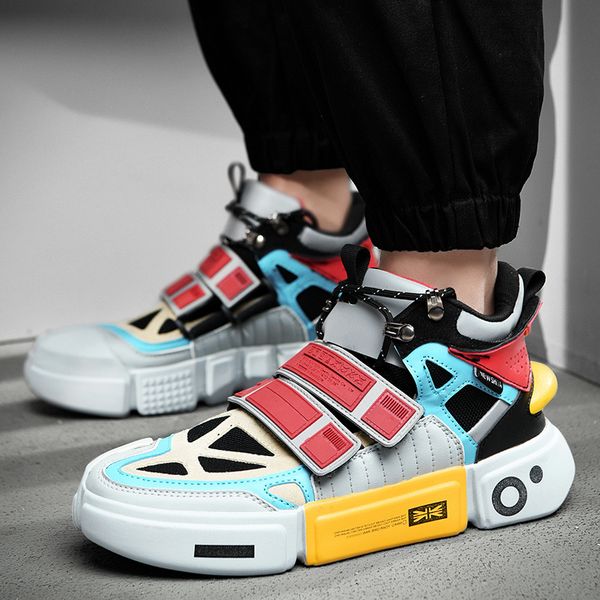 men's chunky hip hop sneakers dad high platform shoes off classic kanye white reflective lighted sneakers tenis masculino #700v2, Black
men's chunky hip hop sneakers dad high platform shoes off classic kanye white reflective lighted sneakers tenis masculino #700v2, Black