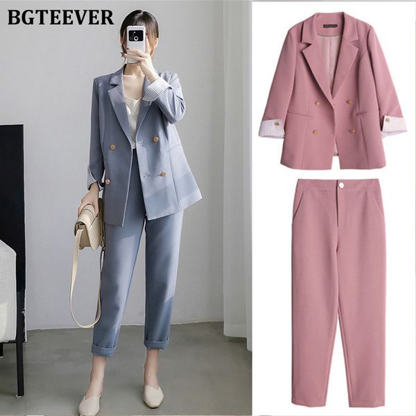 bgteever office ladies blazer suit double breasted pockets female blazer pants set streetwear elegant women pant suit 2020, White;black
bgteever office ladies blazer suit double breasted pockets female blazer pants set streetwear elegant women pant suit 2020, White;black