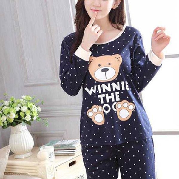 pajamas sets spring autumn thin cartoon print women long sleeve sleepwear suit home women gift female sleepwear, Black;red
pajamas sets spring autumn thin cartoon print women long sleeve sleepwear suit home women gift female sleepwear, Black;red