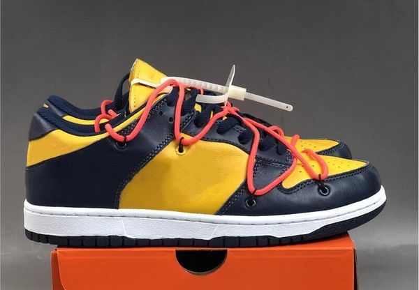 sb dunk low collaborative athletic designer shoes university gold white midnight navy fashion sneakers come with box size36-45, Black