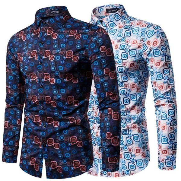 men's brand new creative long-sleeve printed plaid business casual shirt mens dress shirts men shirts shirt men, White;black
men's brand new creative long-sleeve printed plaid business casual shirt mens dress shirts men shirts shirt men, White;black