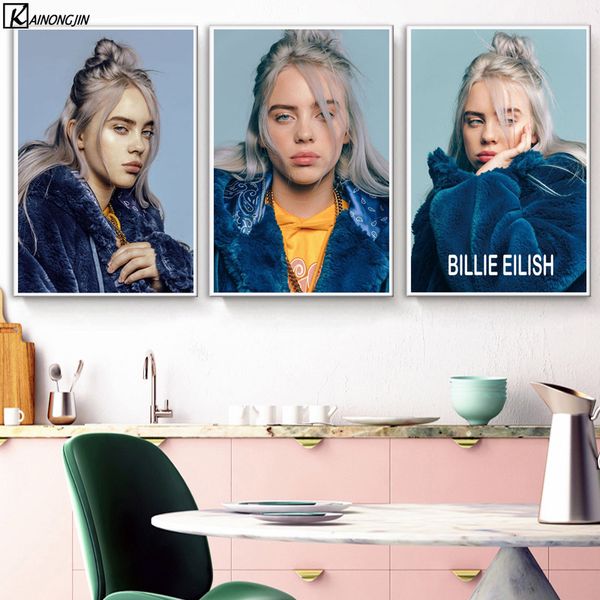 new billie eilish poster music singer posters and prints canvas painting wall art picture for living room home decor
new billie eilish poster music singer posters and prints canvas painting wall art picture for living room home decor