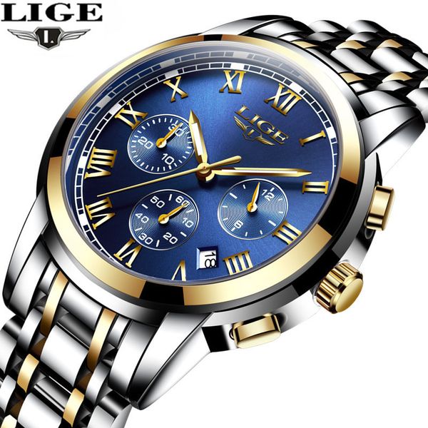 lige fashion men watch brand quartz men wristwatch wrist full steel chronograph waterproof male clock 2018 relogio masculino 46, Slivery;brown
lige fashion men watch brand quartz men wristwatch wrist full steel chronograph waterproof male clock 2018 relogio masculino 46, Slivery;brown