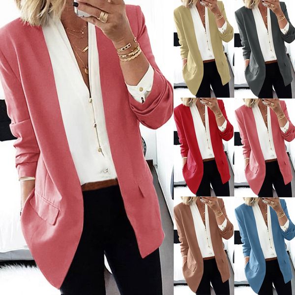 fashion women lady long sleeve style ol wear to work stylish suit jacket coat outwear, White;black
fashion women lady long sleeve style ol wear to work stylish suit jacket coat outwear, White;black