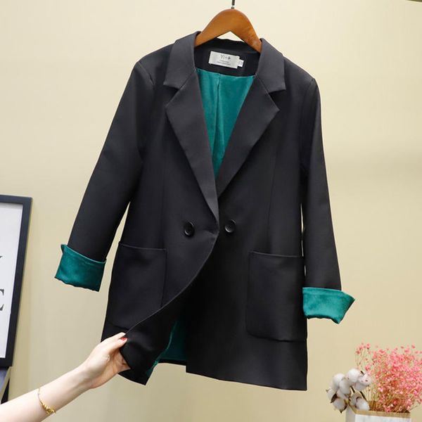 spring autumn blazer women casual long sleeve suit jacket female elegant blazer office ladies streetwear women q1749, White;black
spring autumn blazer women casual long sleeve suit jacket female elegant blazer office ladies streetwear women q1749, White;black
