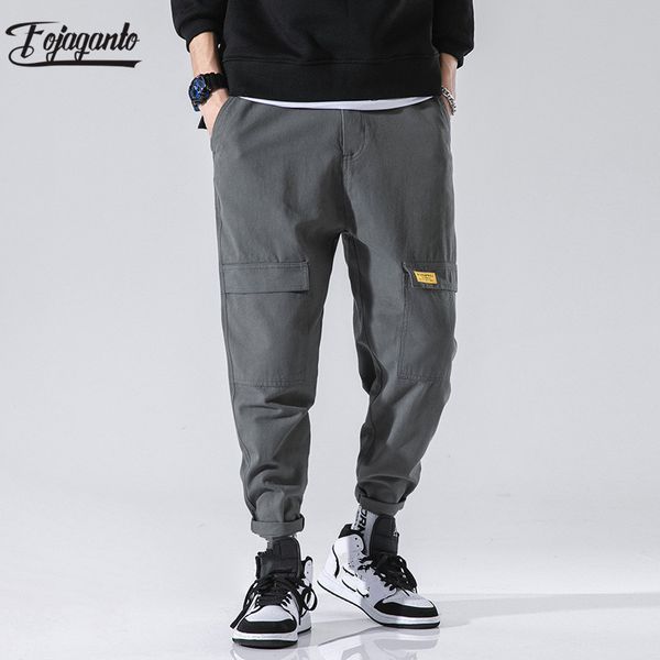 fojaganto марка мужчины штанах новые мужские сплошной цвет простые multi-карманные брюки high street сыпучие casual male, Black 
fojaganto марка мужчины штанах новые мужские сплошной цвет простые multi-карманные брюки high street сыпучие casual male, Black