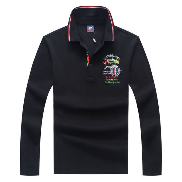 tace & shark brand long sleeve polo shirt men smart casual business para hombre male cotton shirt breathable undershirt, White;black
tace & shark brand long sleeve polo shirt men smart casual business para hombre male cotton shirt breathable undershirt, White;black