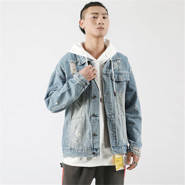 men's jackets denim jacket male spring and autumn korean version of light blue 2021 worn casual size s-3xl, Black;brown
men's jackets denim jacket male spring and autumn korean version of light blue 2021 worn casual size s-3xl, Black;brown