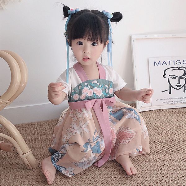 summer new hanfu womens chinese-style printed dress little girl tang suit ancient style childrens fairy dress recruitment agent, Blue
summer new hanfu womens chinese-style printed dress little girl tang suit ancient style childrens fairy dress recruitment agent, Blue