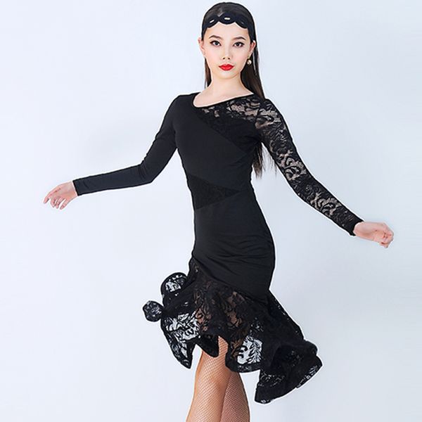 lace latin dress for women black tango salsa cha cha samba practice dance wear slim rumba ballroom performance clothes dc1673, Black;red
lace latin dress for women black tango salsa cha cha samba practice dance wear slim rumba ballroom performance clothes dc1673, Black;red