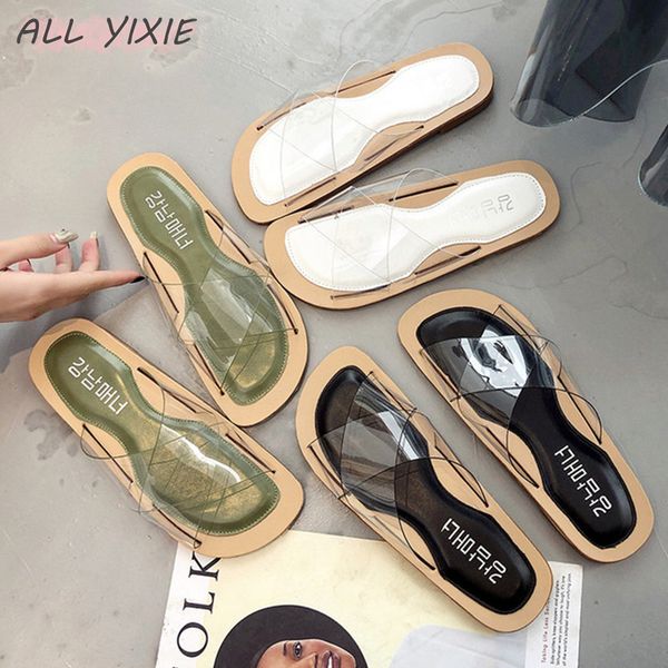 all yixie2019 summer new transparent women's shoes sandals and slippers fashion wave point leopard print laser shoes flat sandal, Black
all yixie2019 summer new transparent women's shoes sandals and slippers fashion wave point leopard print laser shoes flat sandal, Black