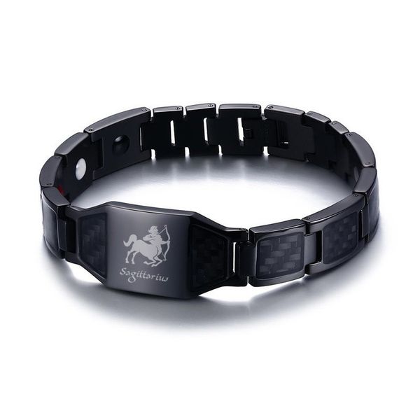 personalized constellations zodiac sagittarius black stainless steel carbon men bracelet bio magnetic therapy luxurious gift, Golden;silver
personalized constellations zodiac sagittarius black stainless steel carbon men bracelet bio magnetic therapy luxurious gift, Golden;silver