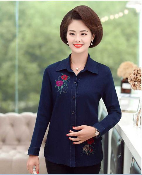 2019 new autumn women denim jacket embroidery casual plus size fashion 40-50 years old mother's jacket coat t565, Black;brown
2019 new autumn women denim jacket embroidery casual plus size fashion 40-50 years old mother's jacket coat t565, Black;brown
